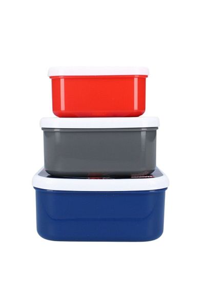 SPIDERMAN Baby food casserole, 3 in 1 lunch box set, 12x12x6 cm, multicolor,