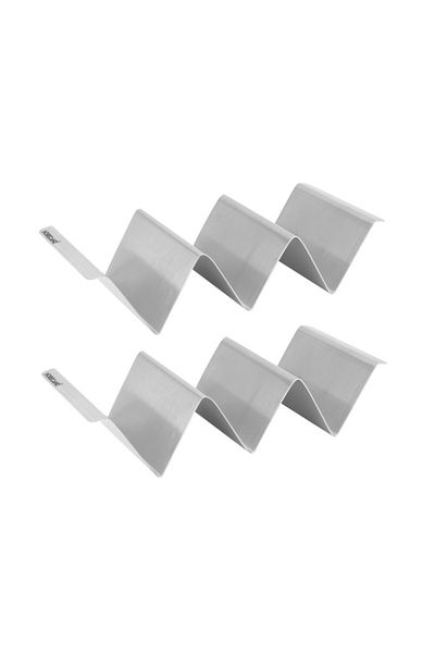 Culinaro Set of 2 taco and sandwich holders 22x10xh4.8cm, stainless steel