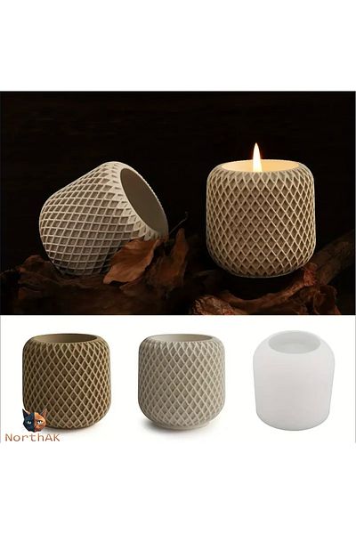 Elif Hobi Epoxy Silicone Mesh Pattern Flower Pot Silicone Mold