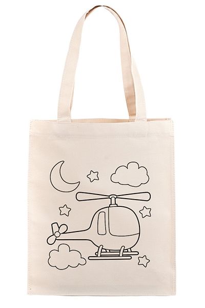 GİFTORA Painting Cloth Bag Helicopter