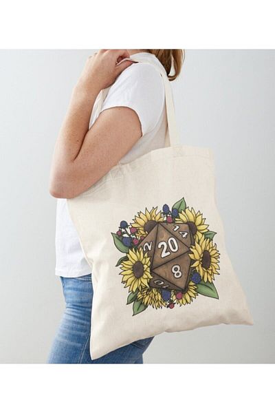 GİFTORA Sunflower Cube Design Raw Cloth Shoulder