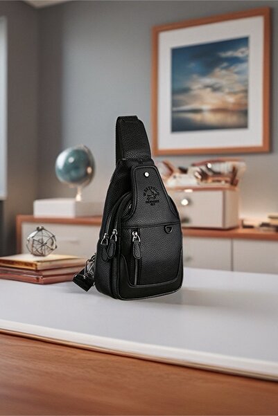 Westpolo Unisex Çapraz Göğüs ve Omuz Çantası Body Bag siyah