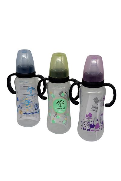 STEM 270ml Baby Feeding Bottle with Handle | BPA-Free | Leak-Proof | Easy Grip