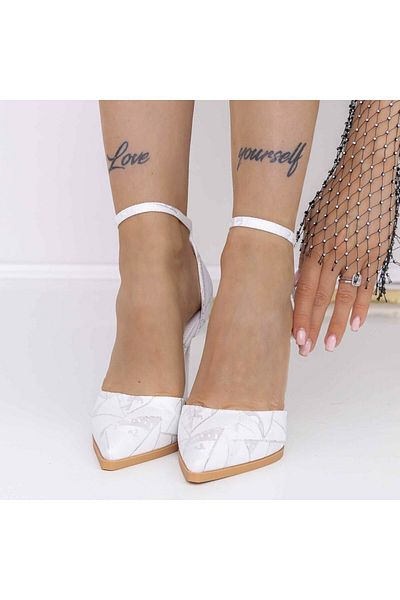 mei Stiletto Shoes 3DC30 White