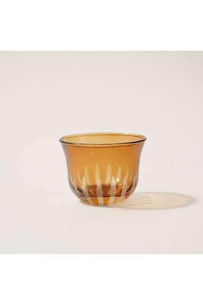 Dallaty 6pcs glass coffee set brown