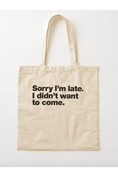GİFTORA I'm Late Raw Cloth Shoulder Bag