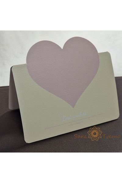 saratremo Foldable Greeting Card with a Cut-out Heart