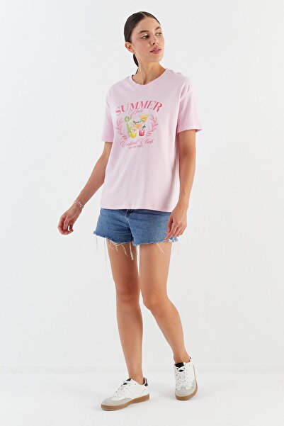 Shopping Shop Tricou imprimat de vară ROZ