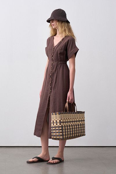 mathilda store Brown Moira Shirt Dress