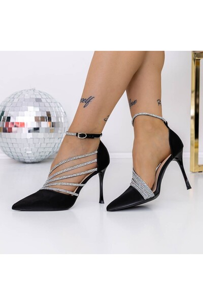 mei Обувки на висок ток 3MZY1 Черни