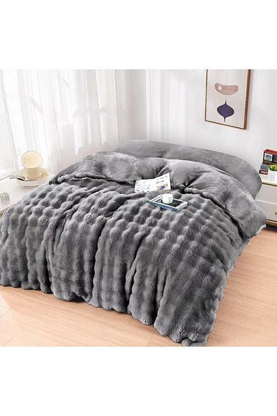 Pucioasa Cocolino Spot Blanket 200x230cm, Anthracite