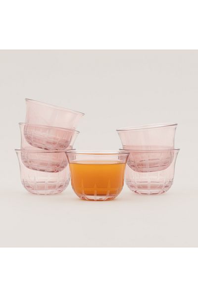 Dallaty 6pcs arabic coffee cup set, light purple