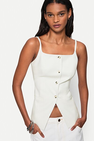 Bershka Kare yaka uzun yelek