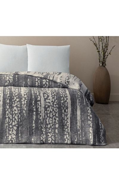 Taç Cotton and mixed fiber blanket 200x220cm, geometric pattern, TAC, Savanna Grey