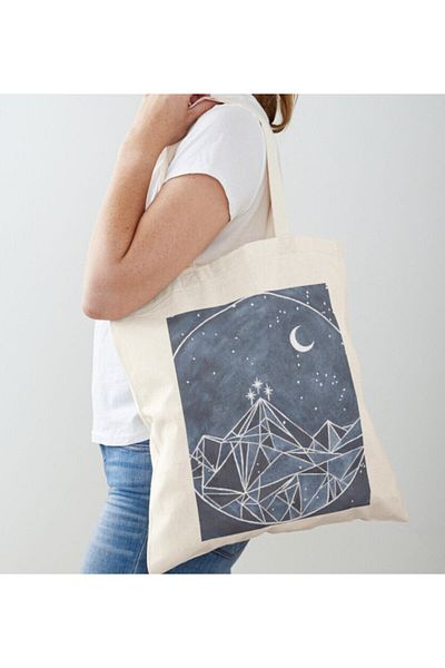 GİFTORA Star - Sky Designed Raw Cloth Shoulder Bag