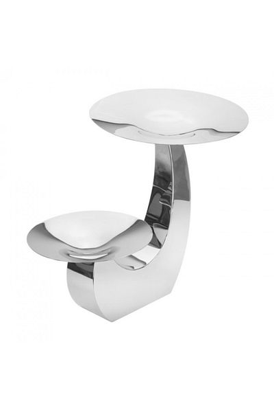 Culinaro Sydney 2-tier serving stand 26/33xH40cm, stainless steel