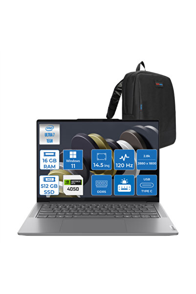 LENOVO Yoga Pro 7 U7-155H 16GB 512GB SSD 6GB/RTX4050 14,5" 2,8k Wqxga+ OLED 400NIT WIN11PRO 14IMH950P01