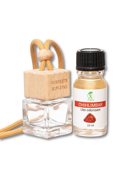XTERRA CAR AIR FRESHENER | DIFFUSER BOTTLE AND AMBER FRAGRANCE OIL SET | 10 ml