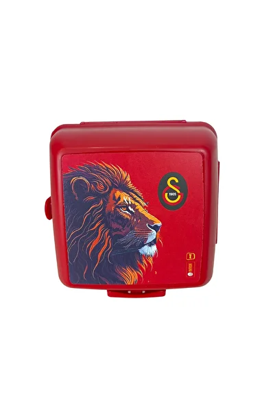 Galatasaray Gs Licensed 4 Compartment 2 Layer School Lunch Box with Self Spoon