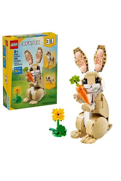 LiderGlobal 31162 Lego Creator 3in1 - Cute Rabbit 326 Parts +8 Years