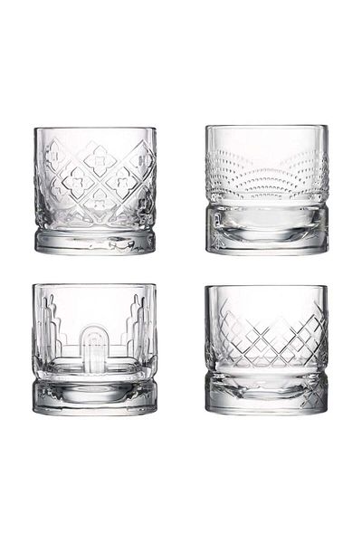 La Rochére Set of 4 Dandy whiskey glasses 4 x 30cl, very resistant glass