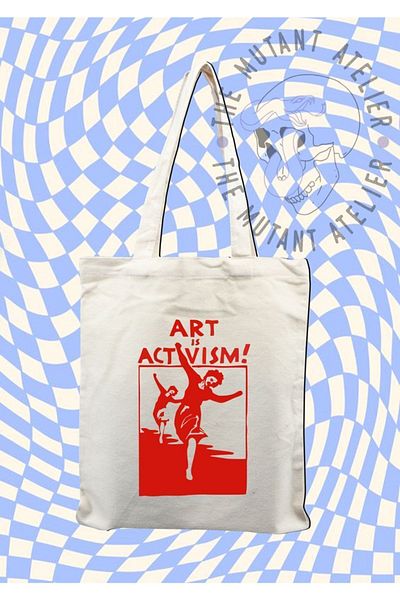 GİFTORA Art Is Activism Raw Cloth Bag