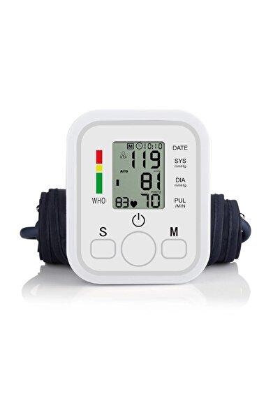 divendi-ro Digital Blood Pressure Monitor with LCD Display, 0-300mmHg, Pulse 40-200 bpm, White