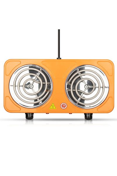 raf Electric induction hob, 2 burners, 2 x 2000W, temperature control, overheating protection, orange
