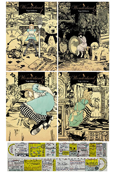 Marmara Çizgi Yayınları Wonderland 1-2-3-4. Ciltler Manga Seti + Mat. Öğreten...