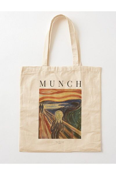 GİFTORA Much - Scream Painting Raw Cloth Shoulder