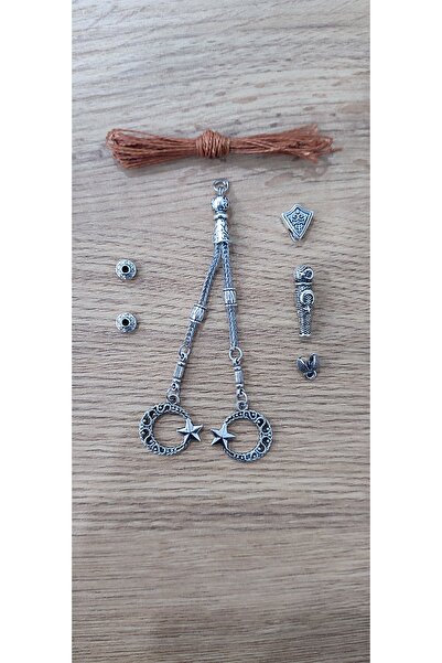 QELA COLLECTION Tesbih Yapım & Tamir Seti – 5 Adet Tesbih Püskülü ve Malzemes...