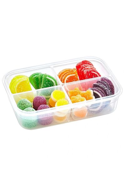 Beruflic 1 Liter Food Storage Container with 4 Compartments, Leak-Proof Seal and Lockable Lid -lc520