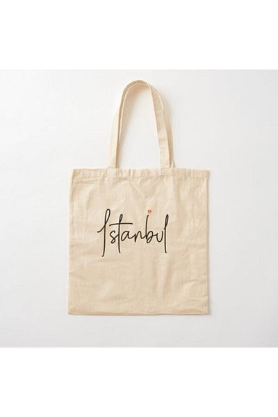 GİFTORA Istanbul Minimal Printed Raw Cloth Shoulder