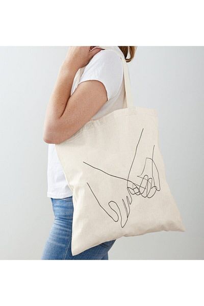 GİFTORA One Line Series Designed Raw Cloth Shoulder