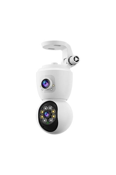 dalimag WiFi Surveillance Camera, Double, Model JT-8292, 1080p Full HD, Baby Monitor, with Motion Sensor, Wh