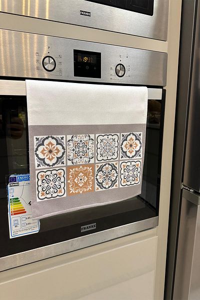 DEKOMOD Decorative Kitchen Cotton Oven Towel Special Patterned Ethnic Model 35X50 cm Washable