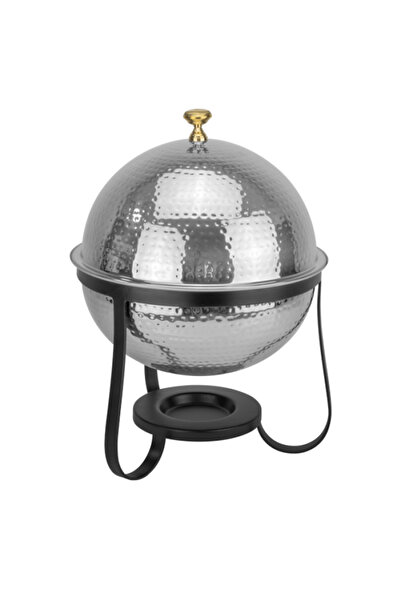 Culinaro Chafing dish rotund inox texturat cu suport negru CULINARO, D33,5cm,...