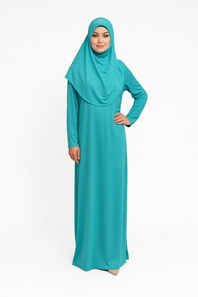 ZEHRANAZ NAMAZ ELBİSESİ Sea Blue Prayer Dress