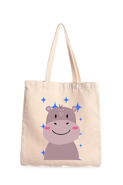 GİFTORA Animal Figure Printed Canvas Bag