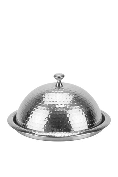 Culinaro CULINARO dome-shaped lidded platter, D35cm, textured stainless steel