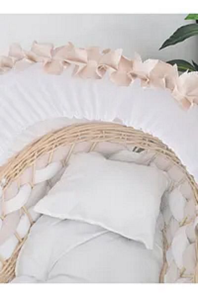 Fun Moment Rattan Moses Basket with Rocking Wooden Base