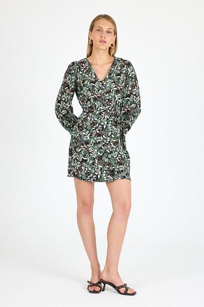 Yavuz Kapıcı Floral Print V Neck Mini Dress