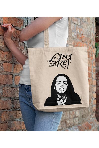 GİFTORA Lana Del Rey Printed Canvas Tote Bag
