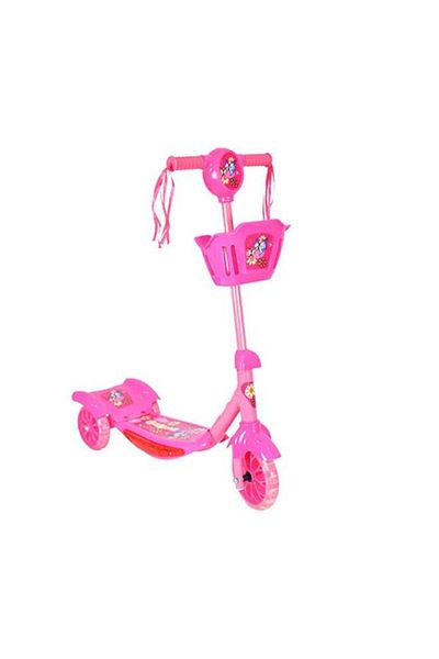 Primo Plus Portable 3-Wheel Scooter with Safe Design, Cushioned Handles, and Music for Kids (62x22x70 cm)