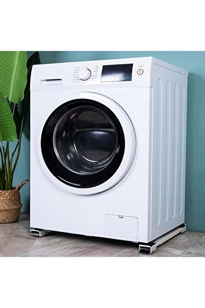 divendi-ro Extendible mobile support, metal, with wheels and telescopic base for moving, max load 300 kg, white