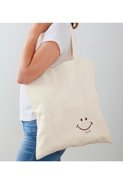 GİFTORA Smile - Happy Designed Raw Cloth Shoulder