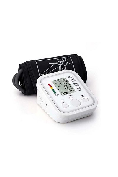 divendi-ro Digital Blood Pressure Monitor with LCD Display, 0-300mmHg, Pulse 40-200 bpm, White