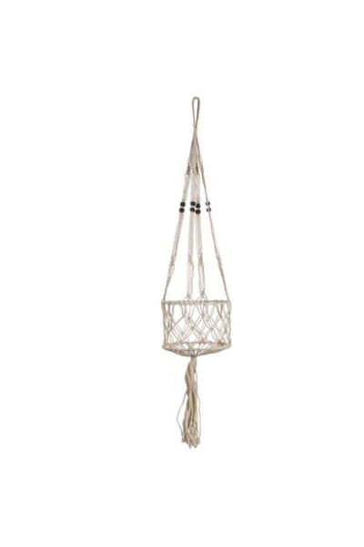 OEM Suport suspendat pentru plante cu frânghie, bej, 23 x 112 cm