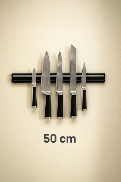 Kelepir Fırsatlar 50 cm Mıknatıslı Bıçak Tutucu Askı – Duvar Tipi Manyetik Bıçak Satır Standı Organizer