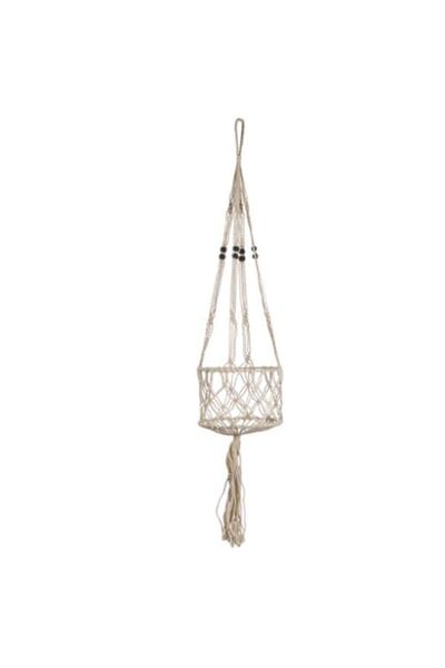 OEM Suport suspendat pentru plante cu frânghie, bej, 23 x 112 cm